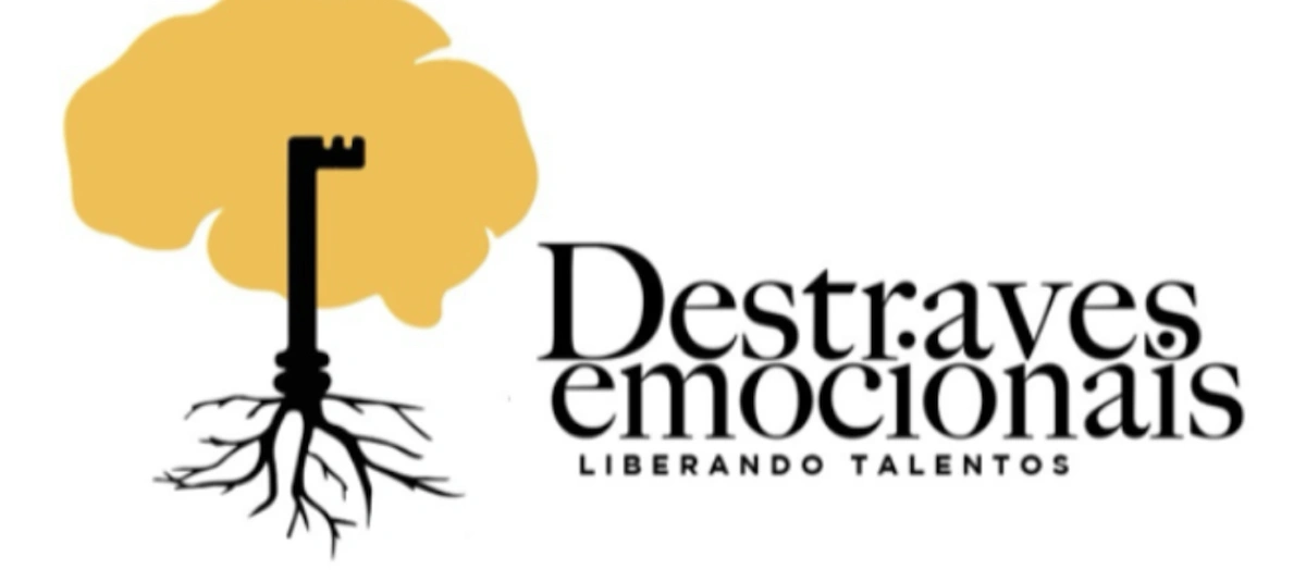Destraves emocionais, liberando talentos: uma chave com raízes e copa dourada
